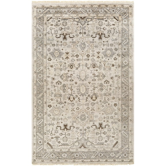Hauteloom Carthage Living Room, Bedroom Area Rug - Traditional - Brown, Beige, Gray - 2' x 3'