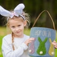 thumbnail image 3 of Non-woven Easter Basket Decoration Rabbit Bow Storage Basket Portable Bucket Home Textile Storage Easter decor, 3 of 9