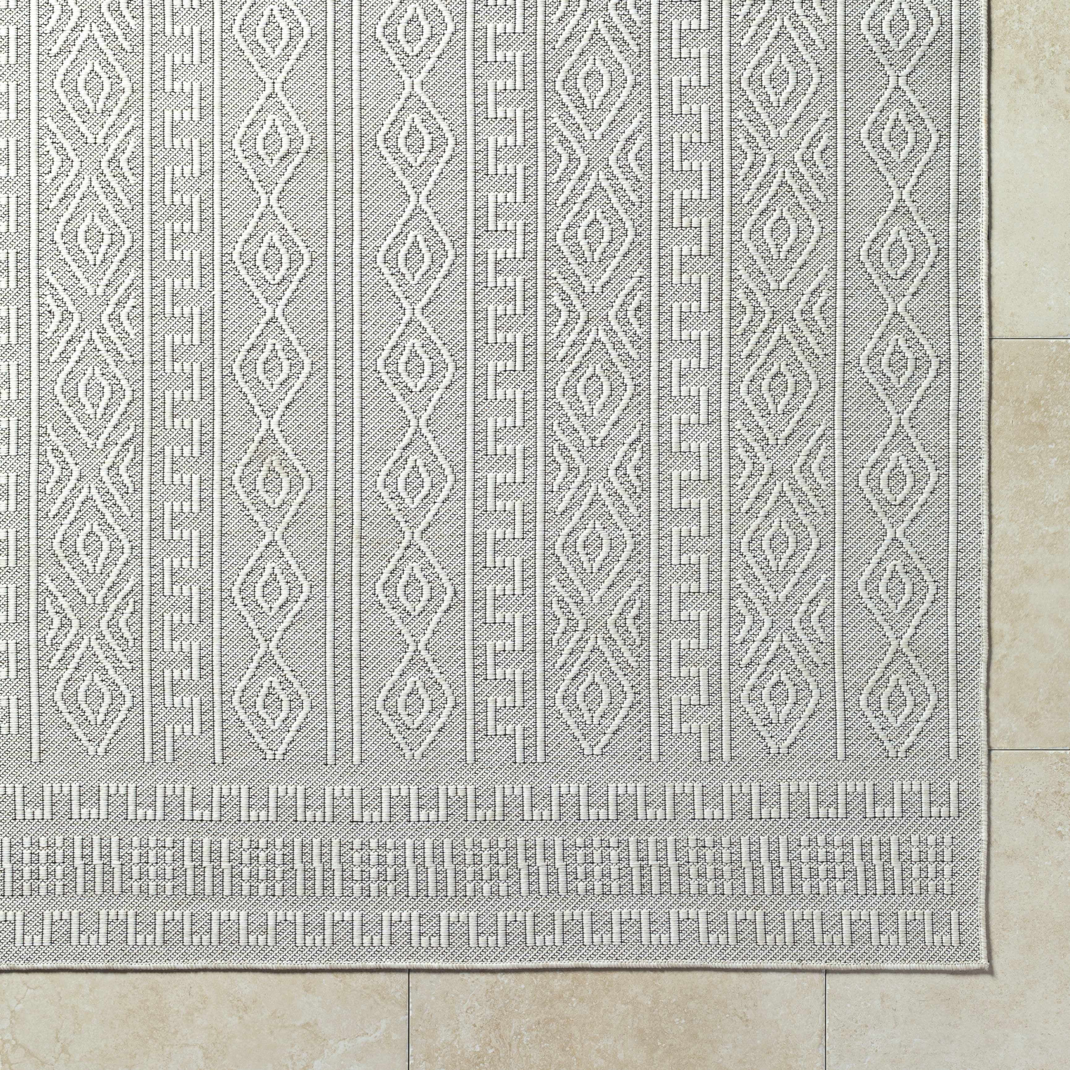 Hauteloom Nuela Living Room, Bedroom Patio Outdoor Area Rug - Farmhouse - 7'10" x 10'