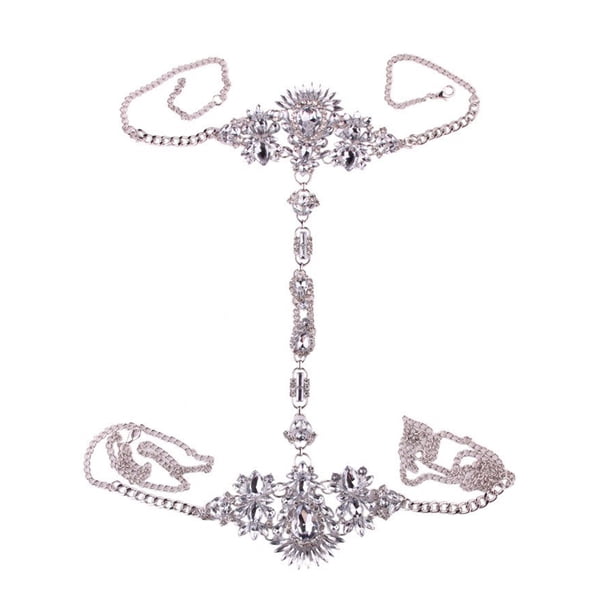 Cadena de cuerpo de cristal Sonducket AP015049-02 Blanco