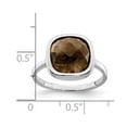 thumbnail image 2 of 925 Sterling Silver Rhodium Plated Brown Cubic Zirconia Ring Size 8 Ring for Women, 2 of 2