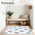 thumbnail image 3 of ODIKA 8'x10' Machine Washable Non-Slip Area Rug, Joyful Winter Wonderland Frosty Celebration Pathway Adornment High Traffic Rug with Pad, White, 615414, 3 of 8