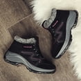 thumbnail image 5 of Modisza Women's Waterproof Hiking Boots Arch Support Winter Snow Booties Fleece Lined Walking Outdoor Sneakers Shoes Black 8, 5 of 8