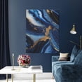 thumbnail image 5 of Xecao Navy Blue Marble for Ready-to-Hang Canvas Art 12x16 Inches - Waterproof HD Print Solid Wood Frame for Gifting,Vertical, 5 of 8