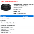 thumbnail image 2 of Rear Brake Drum - Compatible with 1966 - 1969 Pontiac Catalina Safari 1967 1968, 2 of 2