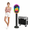 BIack, variant on Portable iPad photo booth with flight case, metal selfie stand, and RGB ring light, perfect for parties, weddings, and rental businesses - compatible with 10.2-inch to 13-inch iPads.