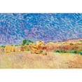 thumbnail image 2 of Plinio Nomellini 14x11 Black Ornate Wood Framed Double Matted Museum Art Print Titled: Avanzi Roman Leptis Little Libya, 2 of 5