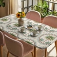 thumbnail image 3 of Vintage Palm Trees Table Cloths for 3 Foot Rectangle Tables, Summer Botanical Retro Art Patio Waterproof Elastic Fitted Tablecloths, Washable Rectangular Table Cover for Camping, 3 of 8