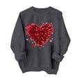 thumbnail image 2 of FDGIU Women's Valentine's Day Sweatshirt - Cute Red Graphic Pullover, Warm & Soft Comfy Holiday Gift, 2 of 7