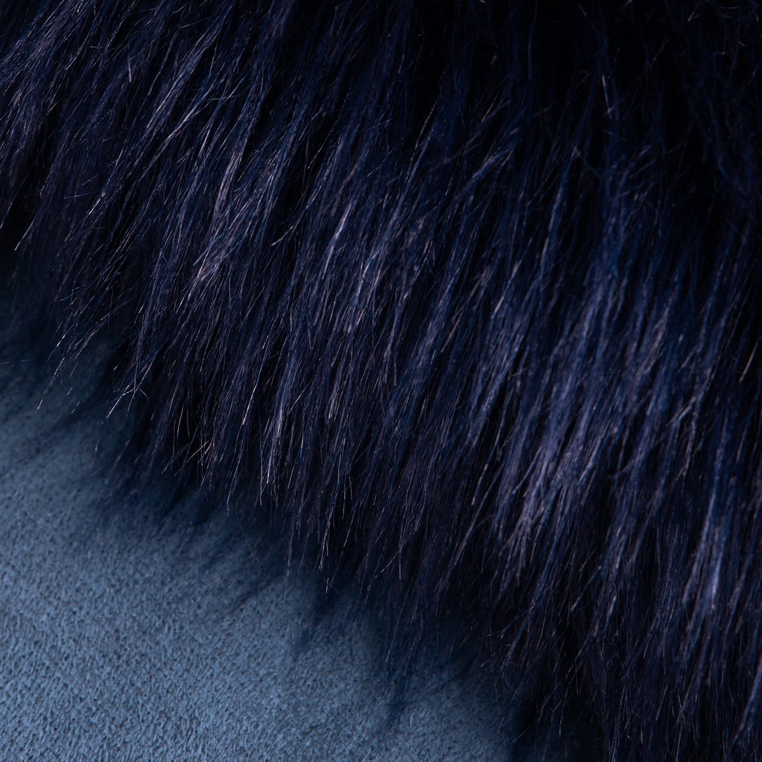 Deluxe Ultra Soft Faux Sheepskin Fur Series Fluffy Decorative Indoor Shag Area Rug, 2 x 6 Feet, Navy Blue, 1 Pack