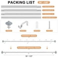 thumbnail image 4 of OLV Silver Curtain Rods 36-120 Inch Decorative Vintage Crystal 1'' Diameter with Silver Foil Finials, 4 of 9