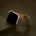 thumbnail image 4 of WFEAGL Genuine Leather Business Replacement Apple Watch Band 42mm 44mm 45mm Light Brown/Rose Gold, 4 of 6