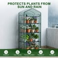 thumbnail image 3 of JIOABL 4-Tier Mini Greenhouse with PE Cover, Portable Plant Grow House with Zipper Door & Steel Frame for Indoor Outdoor Garden, Green, 3 of 10