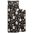 thumbnail image 2 of Black Halloween Ghosts Pumpkins and Bones Toddler Nap Mats for Kids Preschool,59"x22" Sleeping Mat Bag or Kids,Toddler Sleeping Bag,Toddler Nap Mat or Daycare, 2 of 6