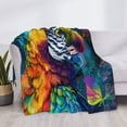 thumbnail image 4 of Throw Blanket for Couch - Colorful Parrot Jungle Dream Soft Comfy Lightweight Cozy Warm Throw Blanket, Fuzzy Plush Flannel Blanket & Throws for Sofa and Bed All Season, 4 of 8