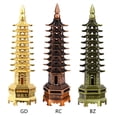 thumbnail image 3 of SIEYIO Feng Shui 9-Levels Alloy 3D Model Chinese Wenchang Pagoda Tower Crafts Statue Souvenir Home Decoration Metal Handicraft, 3 of 16