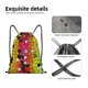 thumbnail image 4 of Fotbe Colorful Tie Dye Stained Glass 1 Bolsa Mochila con Cordón Estampada, Bolsa de Gimnasio Deportiva, Bolsa Cinch, Bolsa con Cordón para Hombres y Mujeres-Medium, 4 of 6