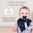 thumbnail image 6 of Dodo Babies Bandana Drool Bib Set – Four 100% Cotton Bibs with Soft Polyester Lining, 2 Pacifier Clips, Binky Case, Navy Dot Gift Bag for Baby Girl or Boy Shower – Adjustable Snap Fit for 3-24 Months, 6 of 7