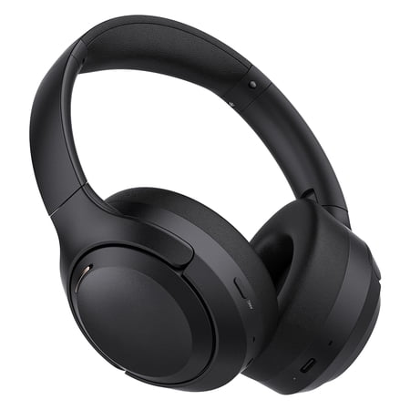 PEPWELL Hybrid Active Noise Cancelling Over Ear Headphones, Bluetooth 5.4 Wireless Headset with Mic, 60H Playtime, 35dB ANC, 40mm Driver, Deep Bass, Foldable Lightweight for Travel Office Home