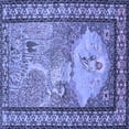 thumbnail image 1 of Ahgly Company Machine Washable Indoor Square Persian Blue Traditional Area Rugs, 3' Square, 1 of 4