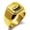 Gold, variant on Stainless Steel Letter J Initial 3D Monogram Engraved Engraved Square Flat Top Biker Style Polished Signet Ring