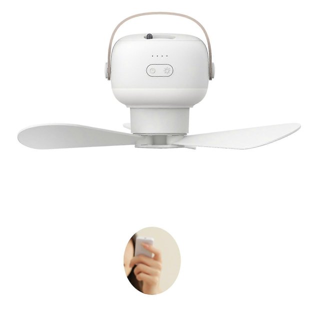 Portable 10' Camping Fan With Lamp 2 In1 Usb Tent Fan Ceiling Fan For Reading