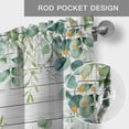 thumbnail image 5 of Valance for Windows,Rustic Green Leaves on Gray Wood Valances Curtain Rod Pocket Valance for Kitchen Bedroom Living Room Bathroom,Watercolor Eucalyptus Leaf Short Curtains Window Treatment 42x12in, 5 of 9