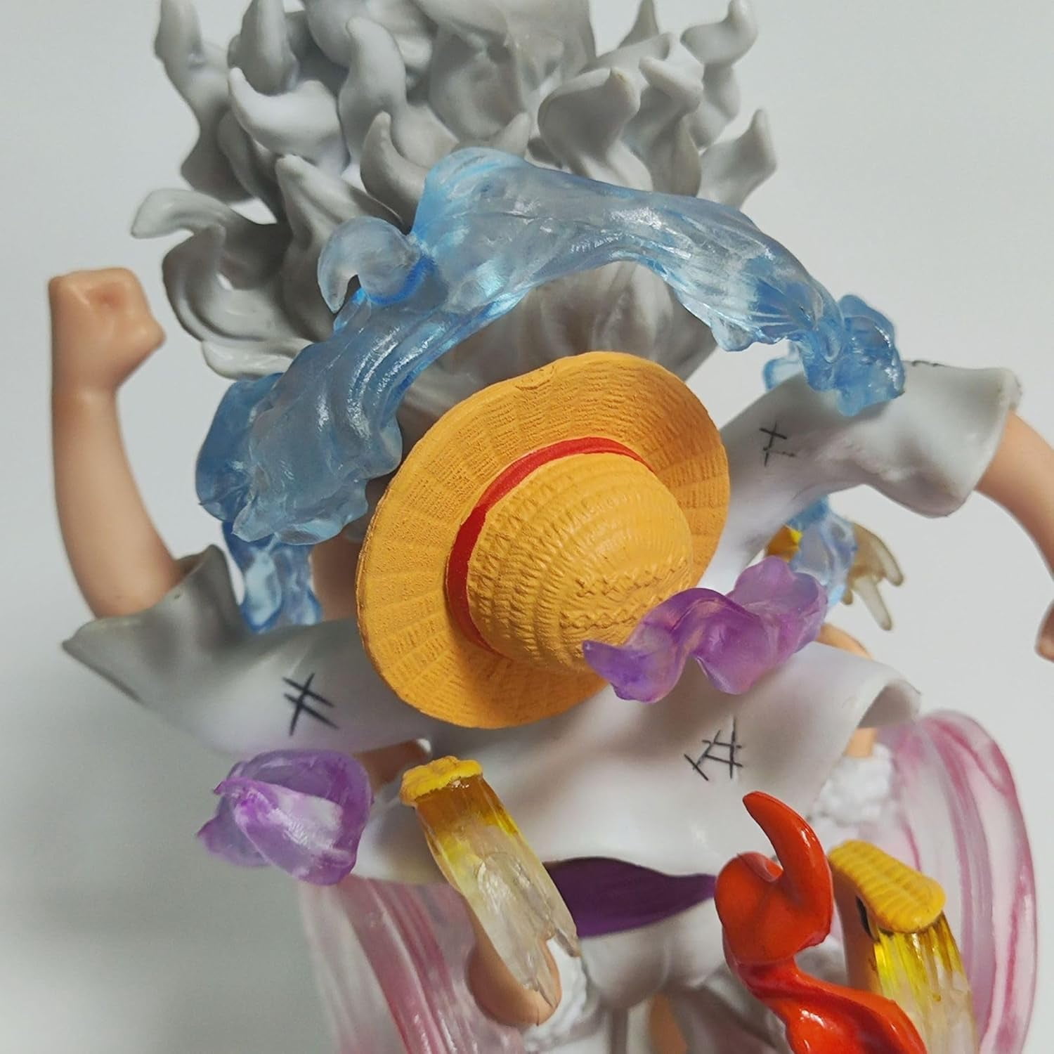 Newly Luffy Figure Q Version Big Head Fire Wheel Luffy Action Figures 15cm/5.9inch PVC Characters Collectible Handicrafts for Anime Fans Gifts