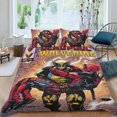thumbnail image 2 of Deadpool y Wolverine Conjunto de sábanas temático, trío de piezas, cómodo y amigable con la piel, diseño único, regalo de decoración para el hogar para familiares, amigos y fans,173cm *218cm, 2 of 6