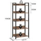 thumbnail image 3 of Simple Hogar librero 5 Niveles,Estante de 5 Niveles con Respaldo semicerrado,155CM Grande Librero Minimalista,Acero Carbono librero Organizador,Adecuado para Dormitorio y Sala de Estar-Color Retro, 3 of 8
