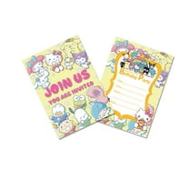 Sanrio Birthday Party Invitation & Envelopes，12Pcs