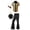 Gold-ssw2r, variant on 8 Pcs Mens 70's Disco Outfit Retro 70s Mens Costume for Adults 80s Bell Bottom Pants Short Sleeve Shirt Two Piece Outfits for Men