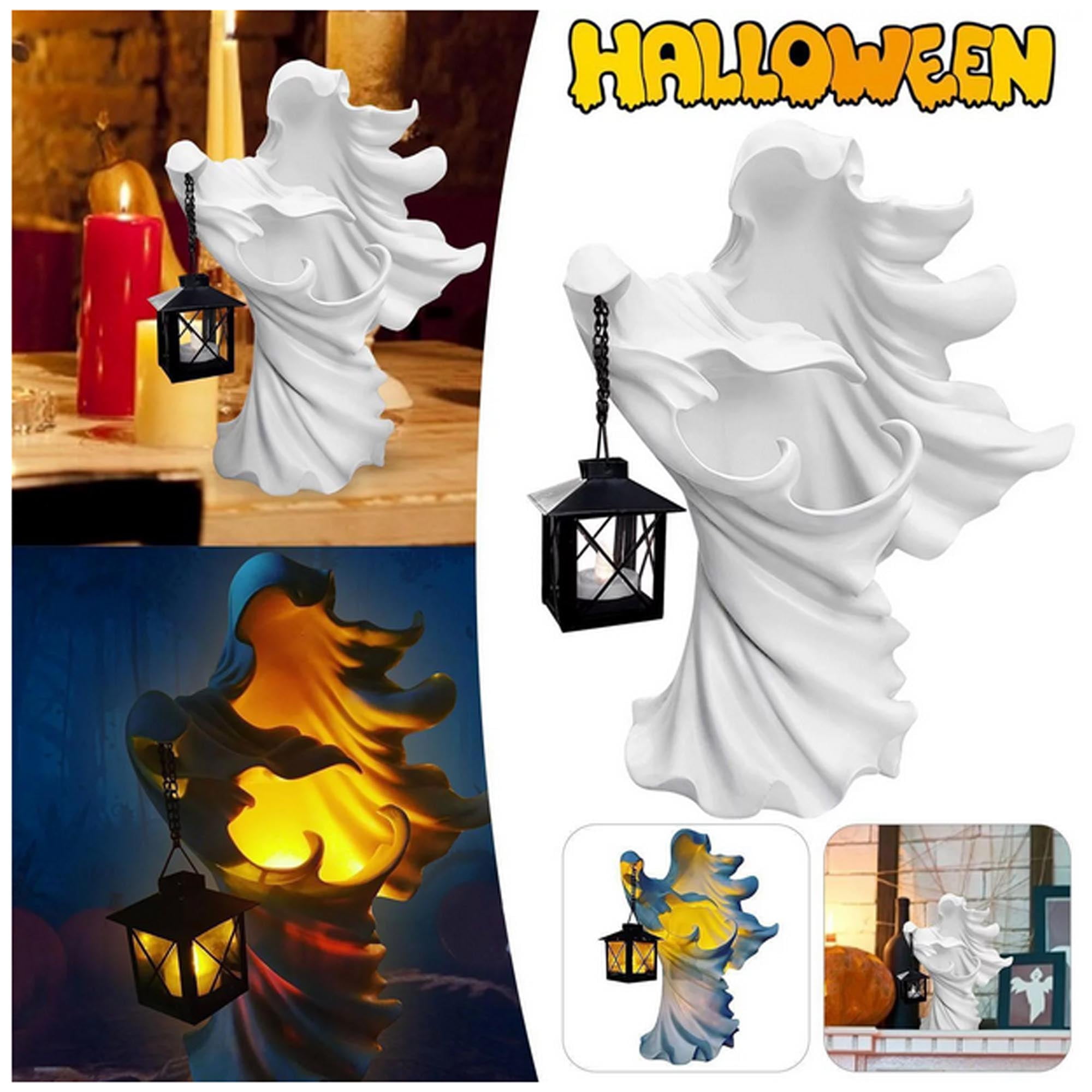 Diconna Cracker Barrel Ghost Witch Messenger w/ Lantern Ghost Statue