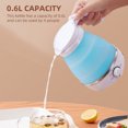 thumbnail image 2 of Foldable Kettle 0.6L Travel Silicone Stainless Steel Base Camping Kettle, 2 of 8