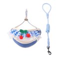 thumbnail image 1 of CSChome Dog Leash 1 Set Pet Traction Rope Stylish Knitted Cherry Trim Plaid Print Dog Leash Durable Traction Supply, 1 of 7