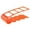 Orange, variant on Remote Control Holder, Desktop Organizer with 4 Compartments, 7.09 x 2.76 inches