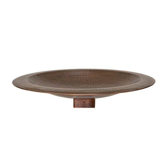 Achla Extra Large Metal Bird Bath w/Post Mount, Copper Color