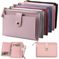 thumbnail image 2 of Carteras sencillas de cuero para mujer, monedero pequeño con cierre de cremallera, tarjetero, monedero pequeño, billetera delgada con cierre de cremallera, 2 of 5