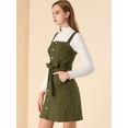 thumbnail image 2 of INSPIRE CHIC Women's Classic Adjustable Strap A-Line Overall Denim Dress, 2 of 6