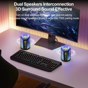 Full Screen TWS Dazzle Colour Pulsation Bluetooth Speakers Audio Outdoor Subwoofer RMG Lights Computer Home Plug Card