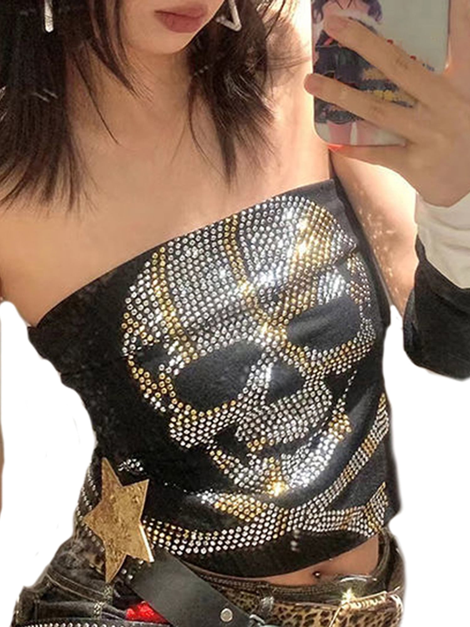 skull tube top