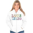 thumbnail image 4 of Inspirational Love Wins Rainbow Zip Up Hoodie Men's Women's Brisco Brands M, 4 of 6