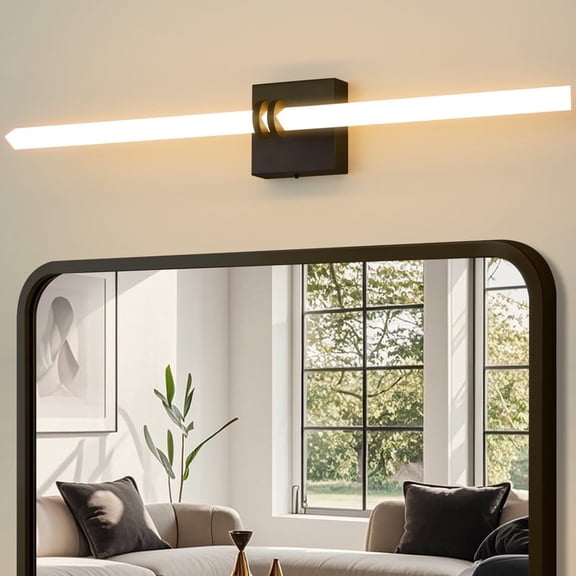 Deyidn 30-Inch 1-Light Wall Sconce, Black Modern LED Fixture for Bedroom, Living Room & Hallway