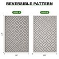 thumbnail image 2 of Outdoor Plastic Waterproof Rug 5'x 8' for Patio, Porch, Deck, Backyard, Balcony, Reversible, 2 of 11
