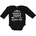 thumbnail image 3 of Inktastic Mimi and Pappy Love Me Boys or Girls Long Sleeve Baby Bodysuit, 3 of 5