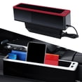 thumbnail image 1 of Relleno de espacio para asiento de automóvil Yotijar Organizador de asiento con Puerto de carga USB dual, 1 of 8