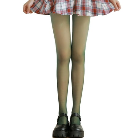 POPLIS Women s Long Body Stockings Gradient Candy Color Pantyhose Nylon Tights Lingerie Thigh High Hosiery for Girls