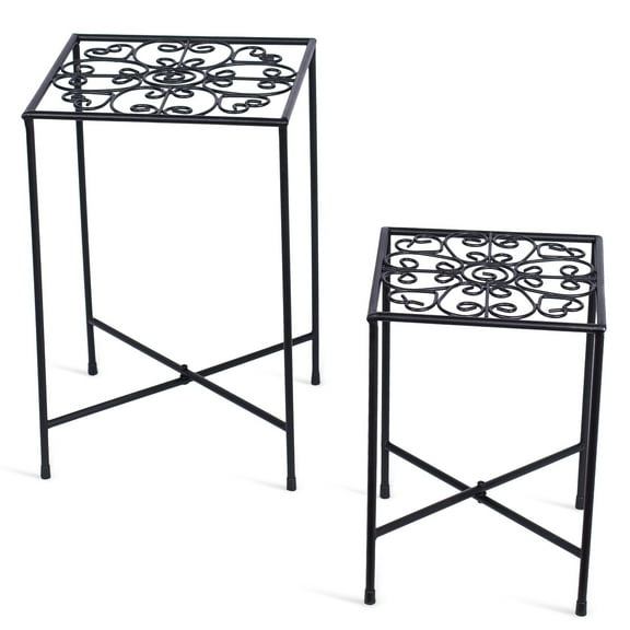 BirdRock Home Metal Plant Stands - Set of 2 - Small & Medium Size