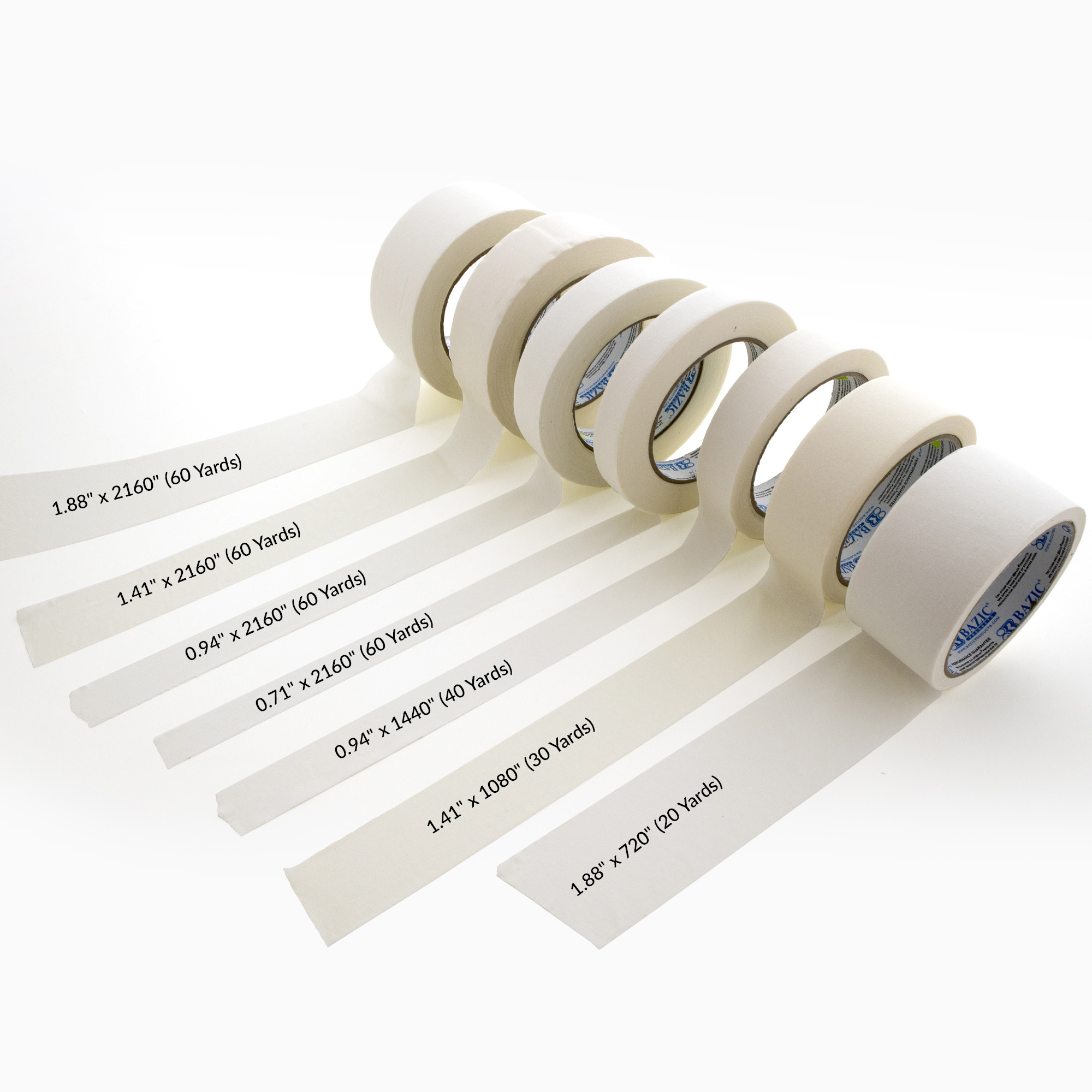 BAZIC General Purpose Masking Tape 0.94" X 1440" (40 Yards), 36-Pack