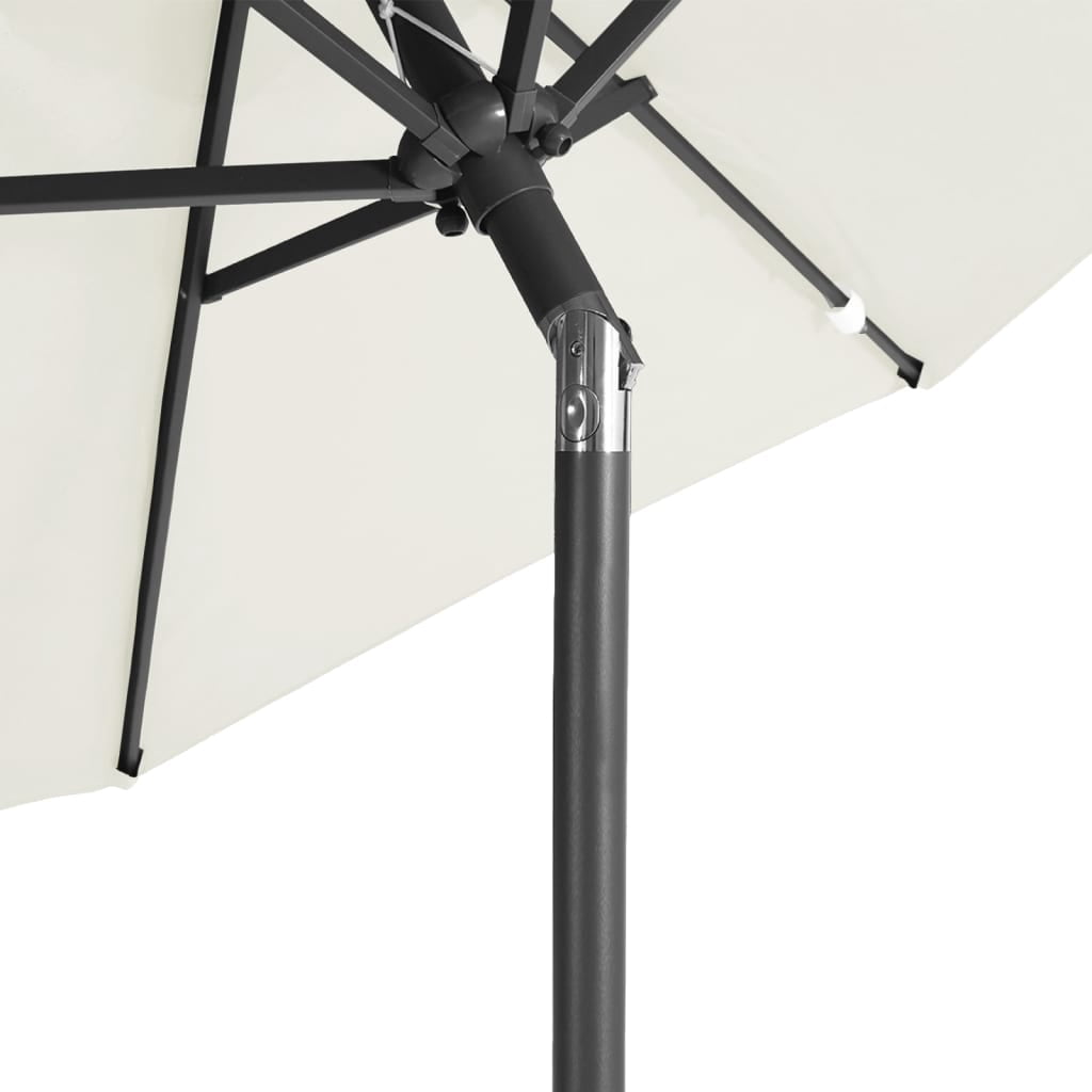 vidaXL Garden Parasol with Steel Pole Umbrella Sunshade Outdoor Patio Beach